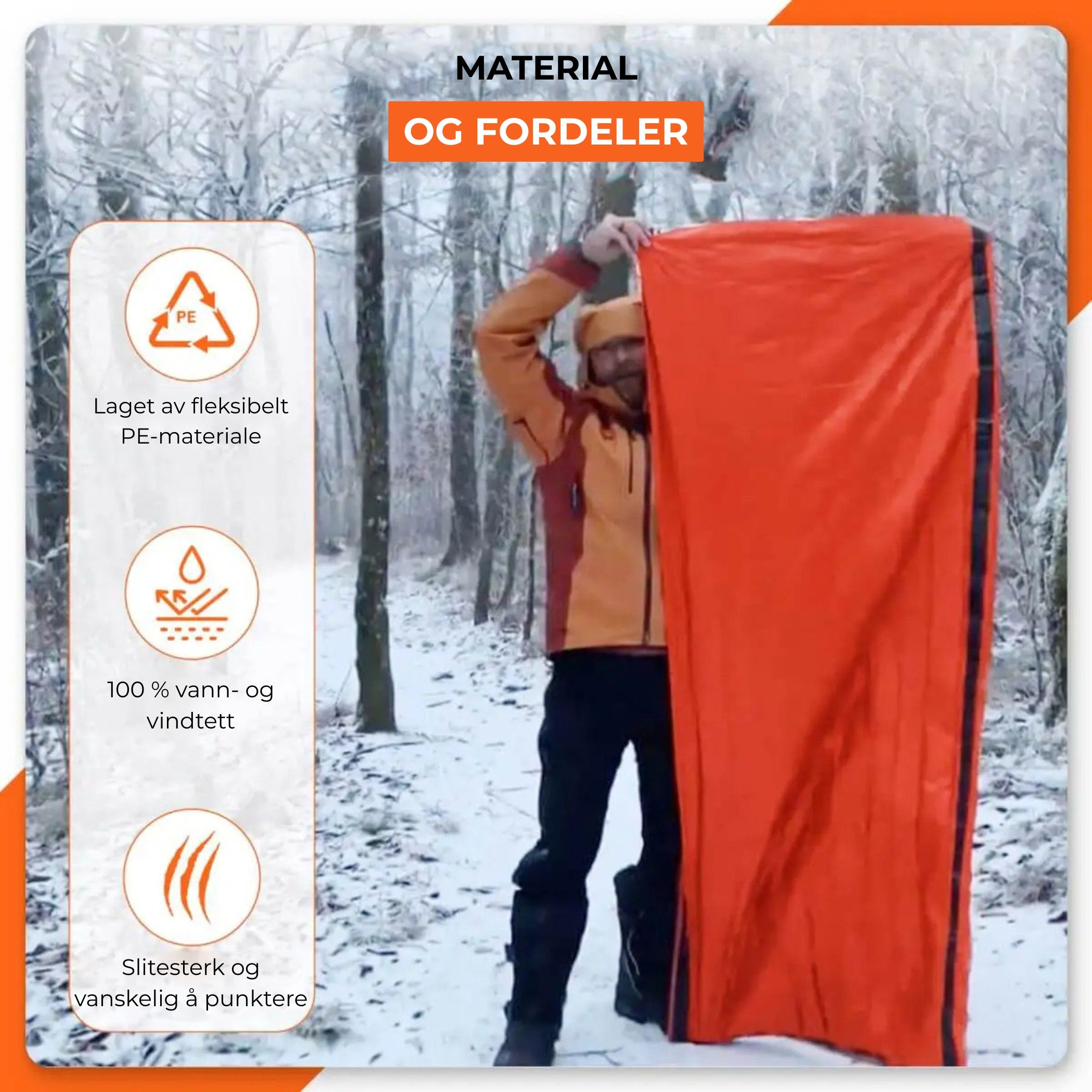 Kompakt nødsovepose